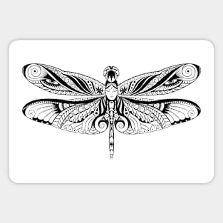Zentangle Dragonfly outlines Magnet